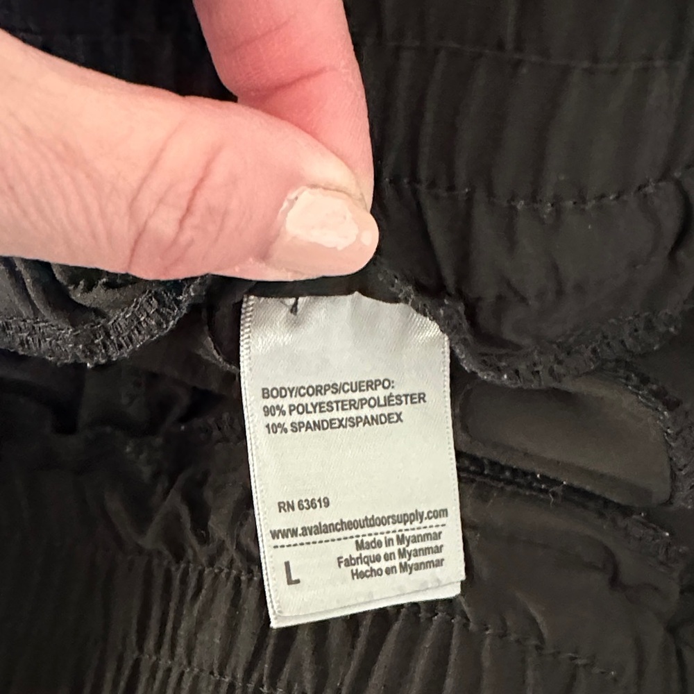 Avalanche Black Jogger Pants with Drawstring - Picture 7 of 11